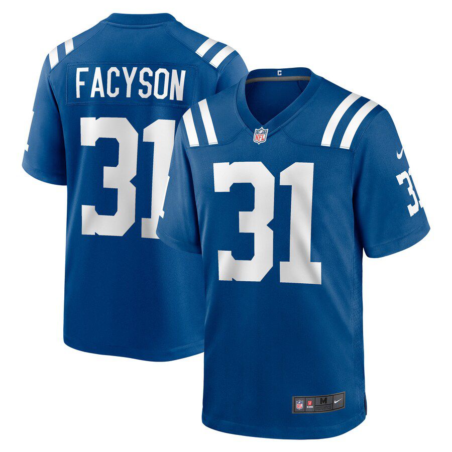 Men Indianapolis Colts #31 Brandon Facyson Nike Royal Player Game NFL Jersey